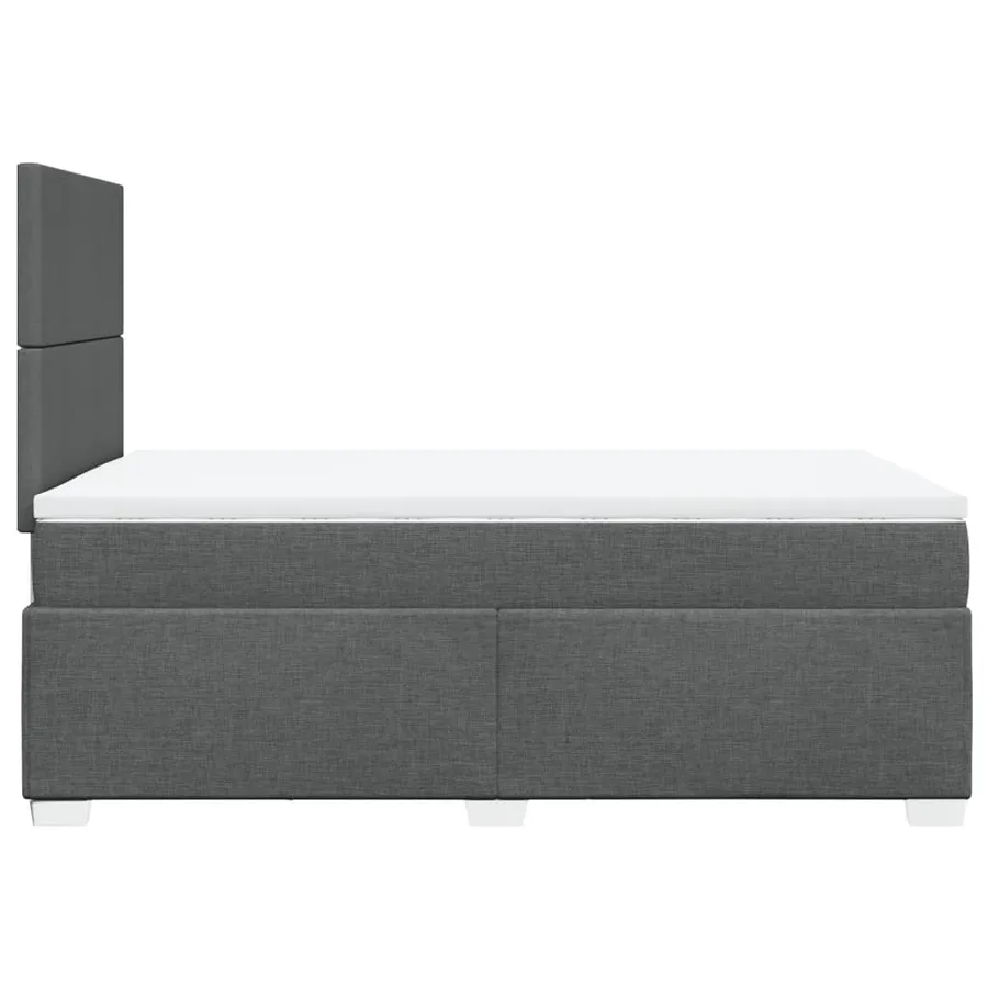 Sommier à lattes de lit avec matelas Gris foncé 120x200cm Tissu - 11
