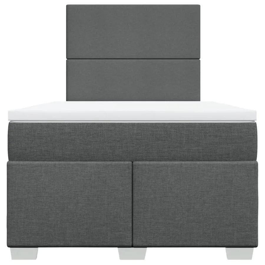 Sommier à lattes de lit avec matelas Gris foncé 120x200cm Tissu - 6