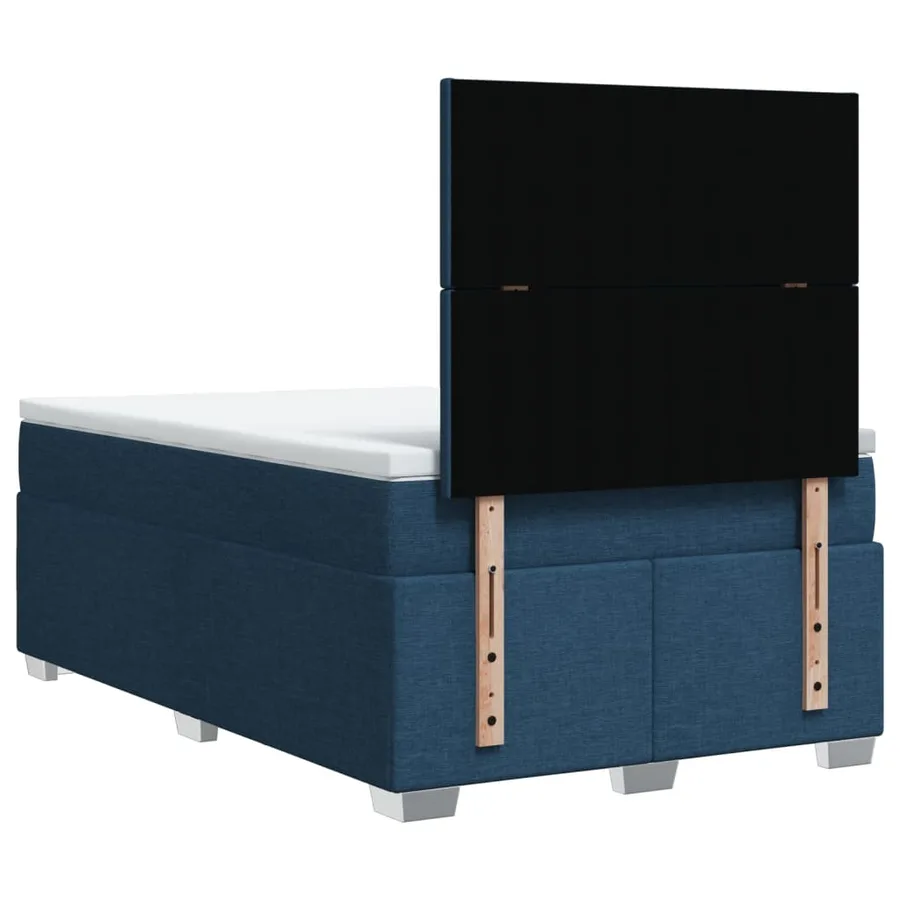 Sommier à lattes de lit avec matelas Bleu 120x200 cm Tissu - 12