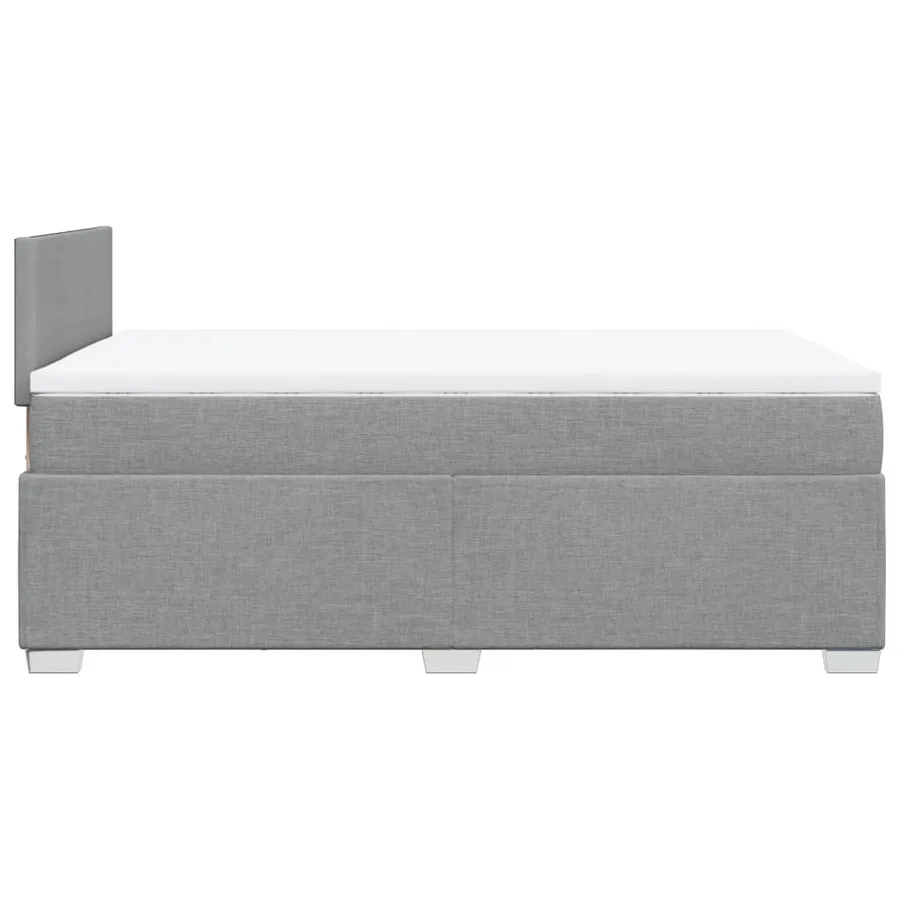 Sommier à lattes de lit avec matelas Gris clair 120x200cm Tissu - 11