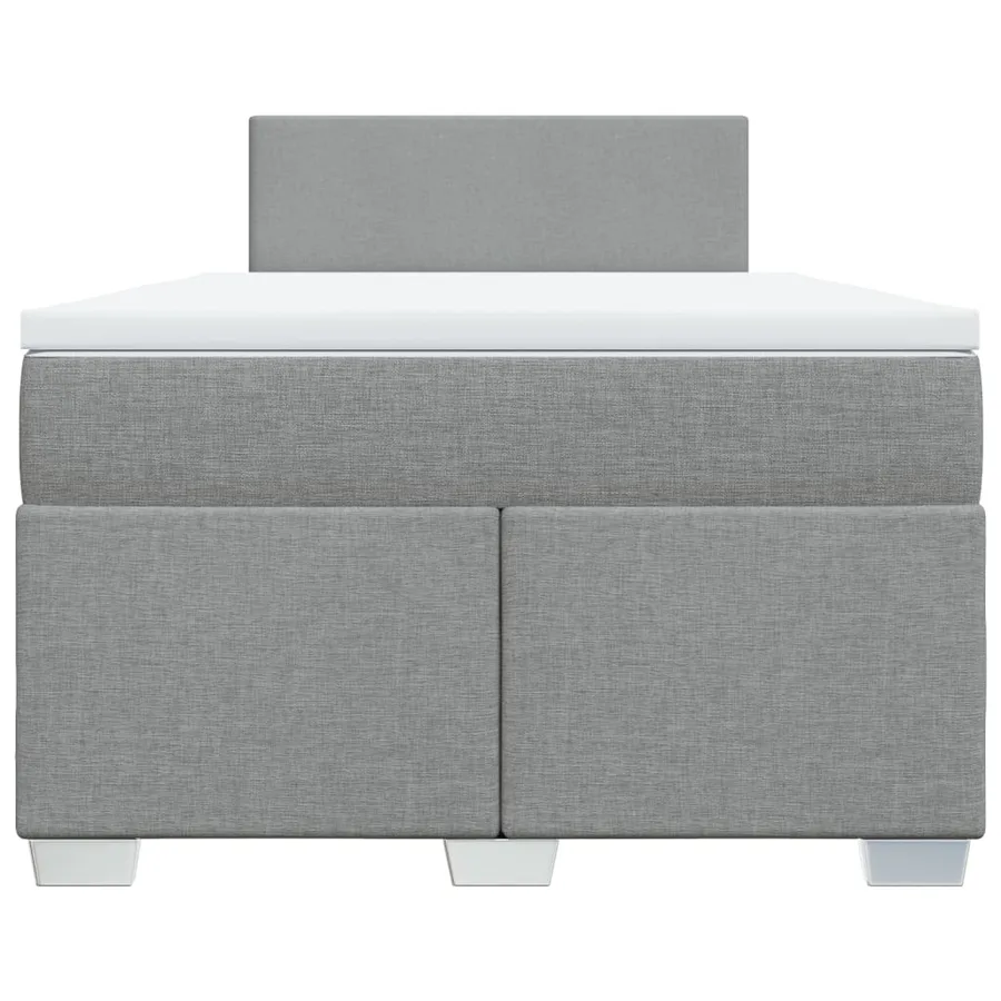 Sommier à lattes de lit avec matelas Gris clair 120x200cm Tissu - 6