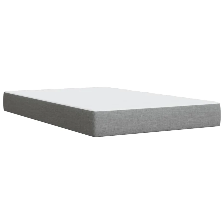 Sommier à lattes de lit avec matelas Gris clair 120x200cm Tissu - 9