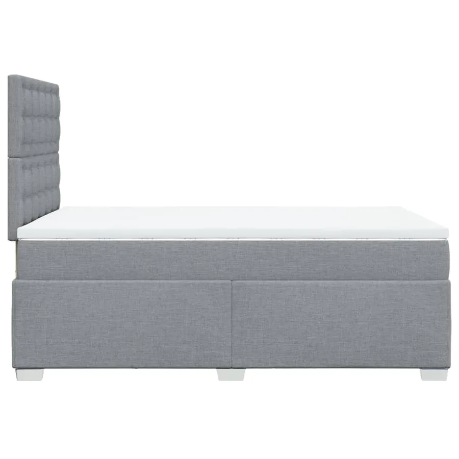 Sommier à lattes de lit avec matelas Gris clair 120x200cm Tissu - 9