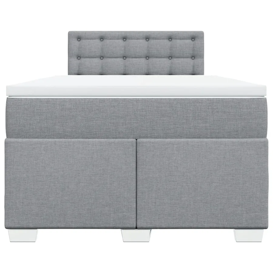 Sommier à lattes de lit avec matelas Gris clair 120x200cm Tissu - 6