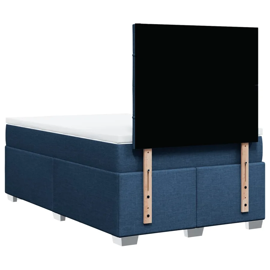 Sommier à lattes de lit avec matelas Bleu 120x200 cm Tissu - 12