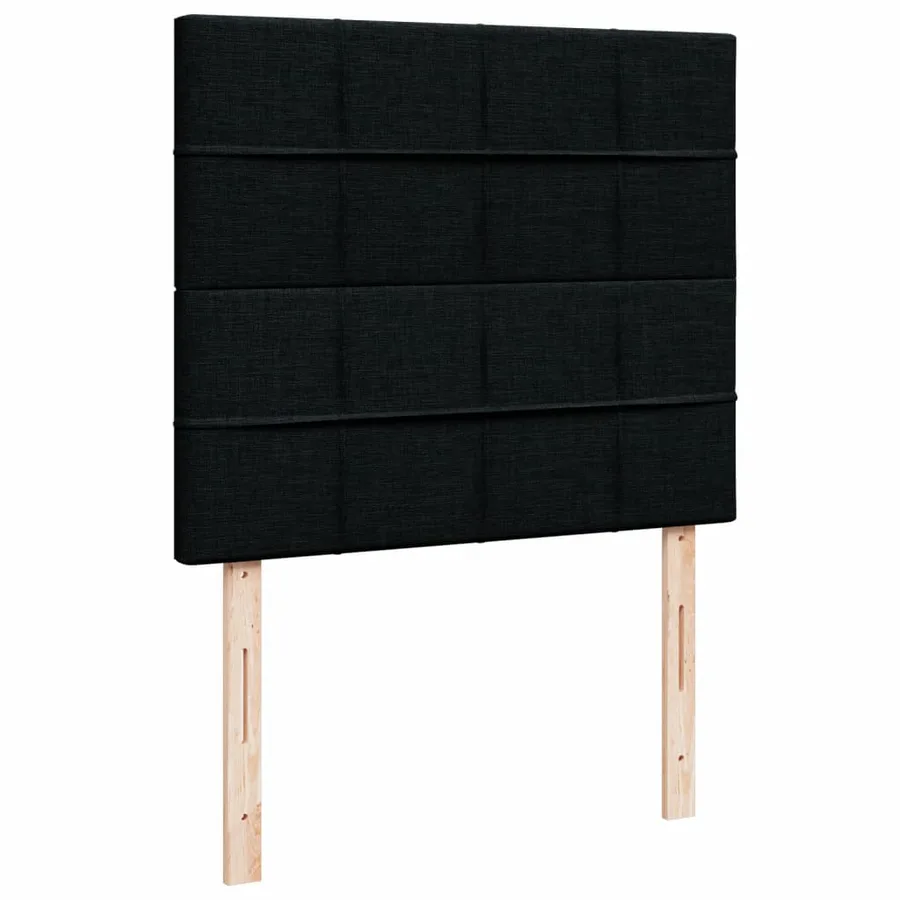 Sommier à lattes de lit avec matelas Noir 120x200 cm Tissu - 8