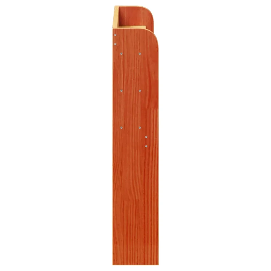 Tête de lit avec étagères marron cire 100 cm bois massif de pin - 4