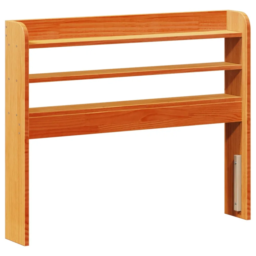 Cadre de lit et tête de lit sans matelas cire marron 100x200 cm - 6