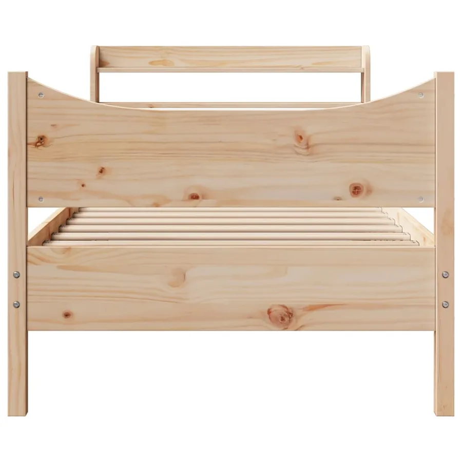 Cadre de lit avec tête de lit 90x200 cm bois de pin massif - 4