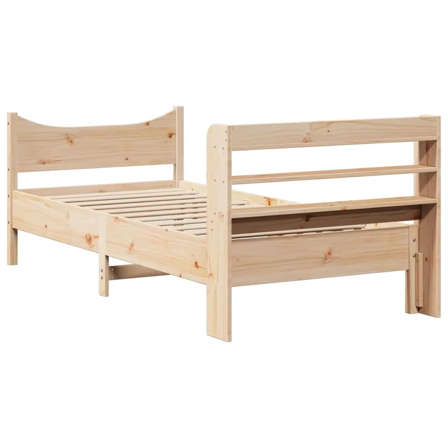 Cadre de lit avec tête de lit 90x200 cm bois de pin massif - 8
