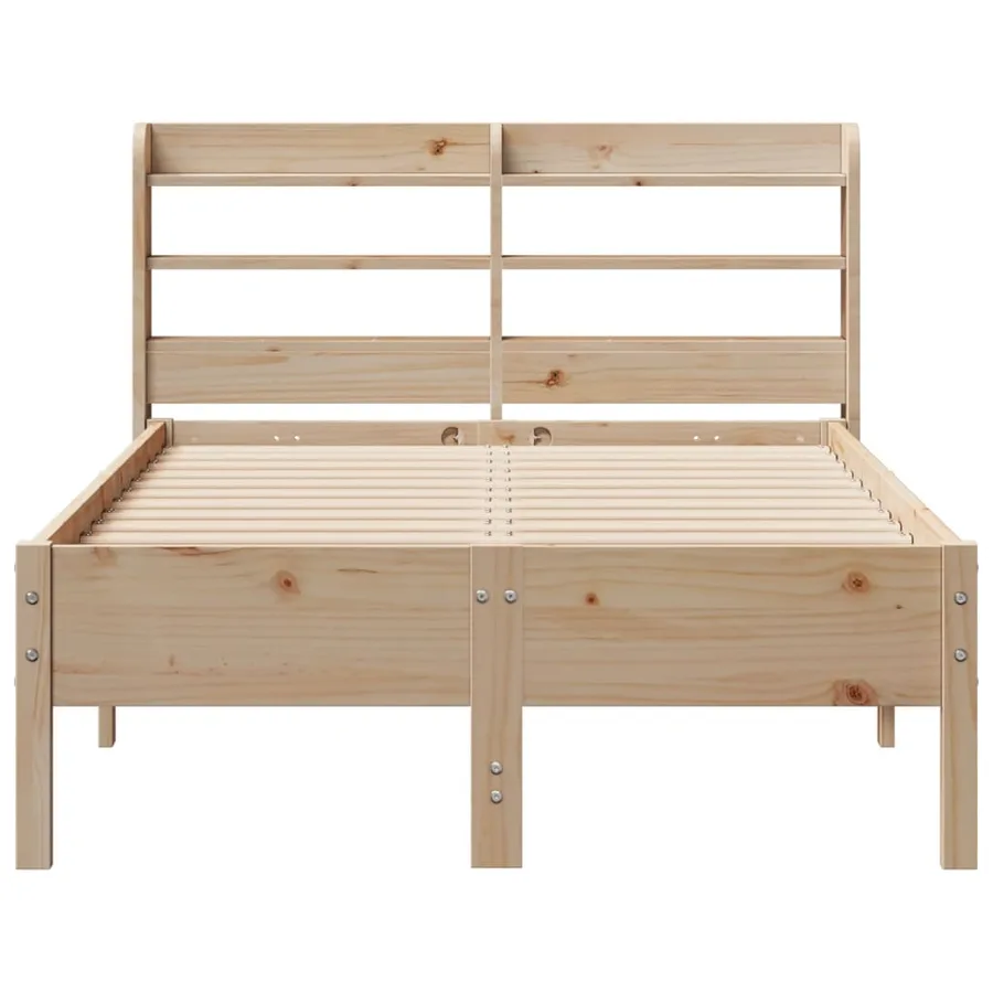 Cadre de lit sans matelas 90x200 cm bois de pin massif - 4