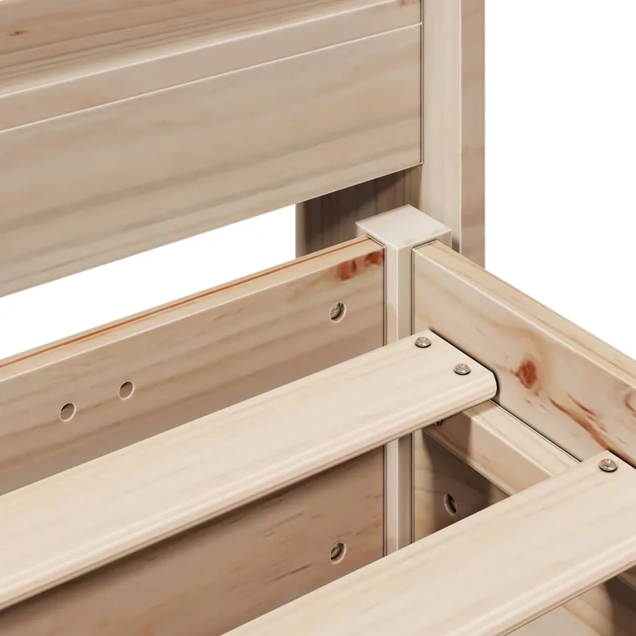 Cadre de lit sans matelas 90x200 cm bois de pin massif - 9