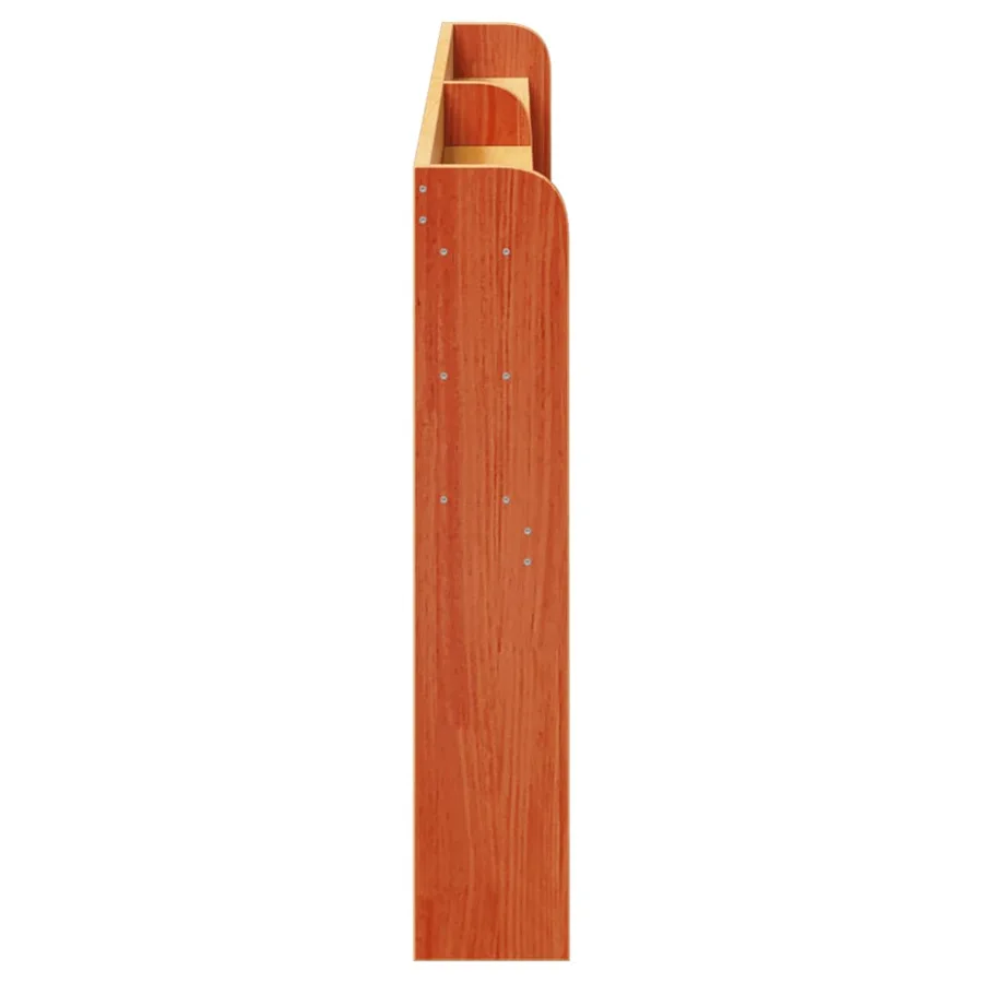 Tête de lit avec étagères marron cire 200 cm bois massif de pin - 4