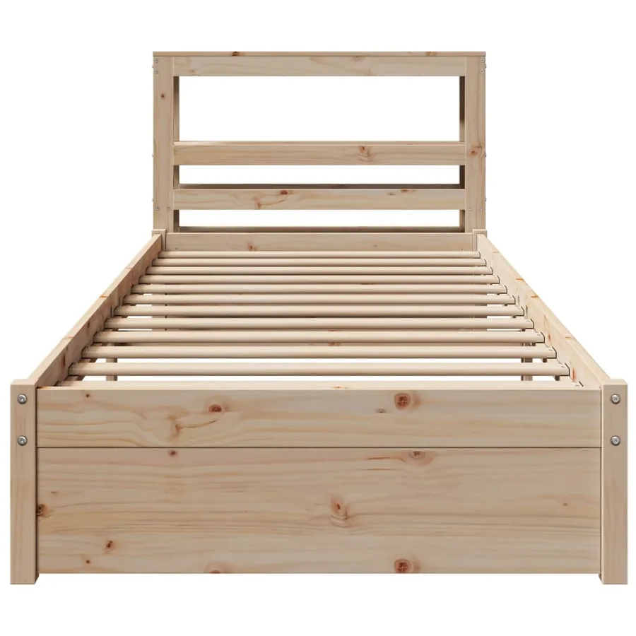 Cadre de lit avec tête de lit sans matelas 75x190 cm - 4