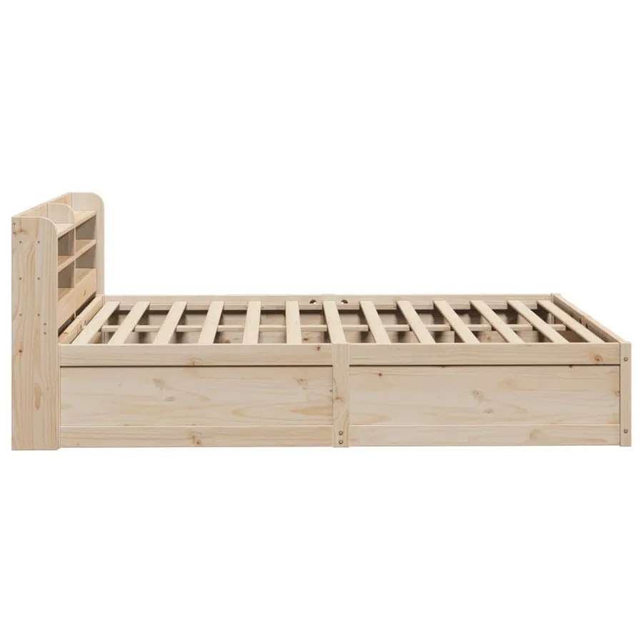 Cadre de lit avec tête de lit 135x190 cm bois de pin massif - 7