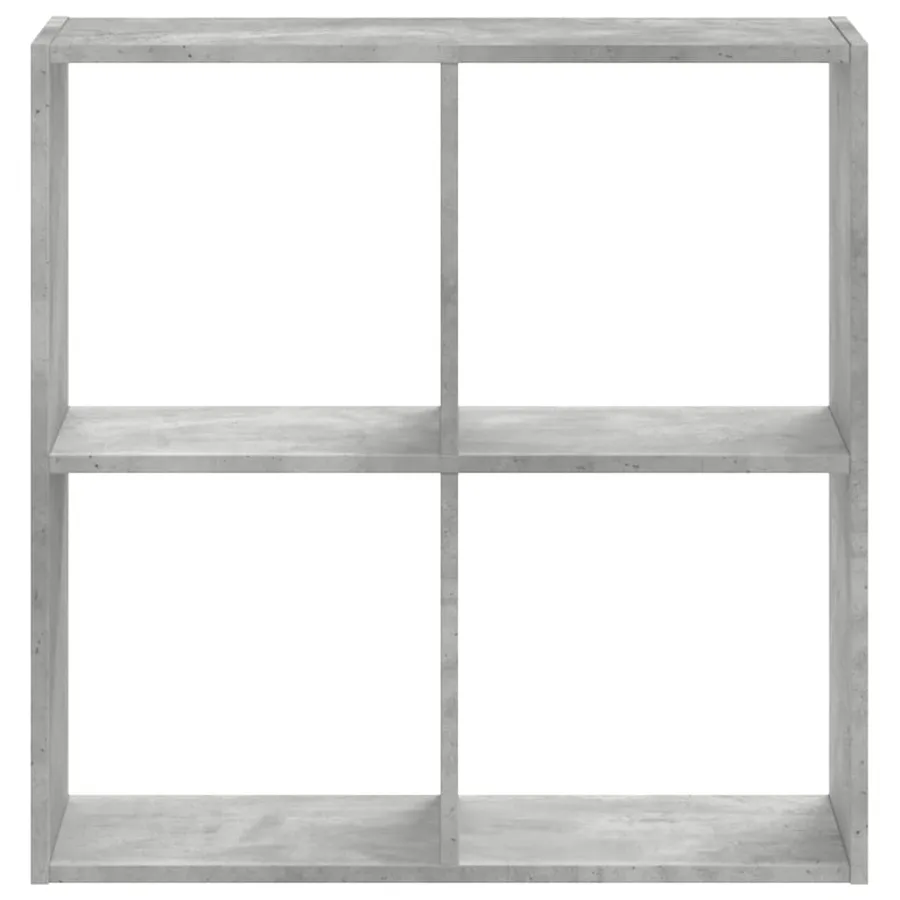 Bibliothèque gris béton 68,5x32x68,5 cm bois d'ingénierie - 4