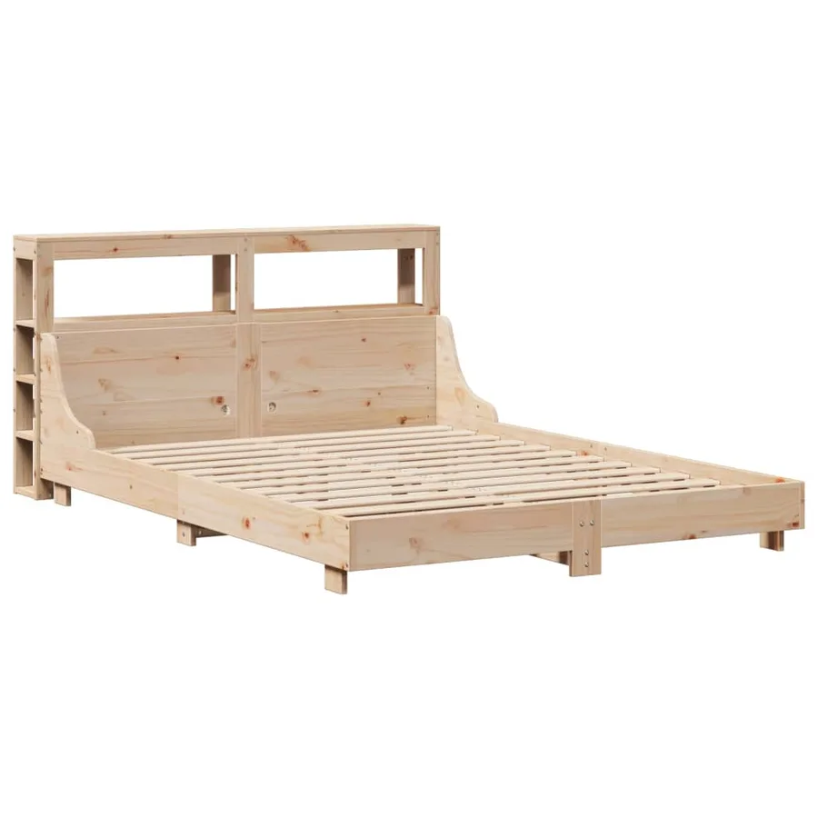 Cadre de lit sans matelas 150x200 cm bois de pin massif - 3