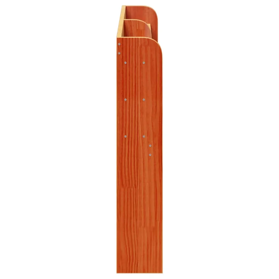 Tête de lit avec étagères marron cire 150 cm bois massif de pin - 4