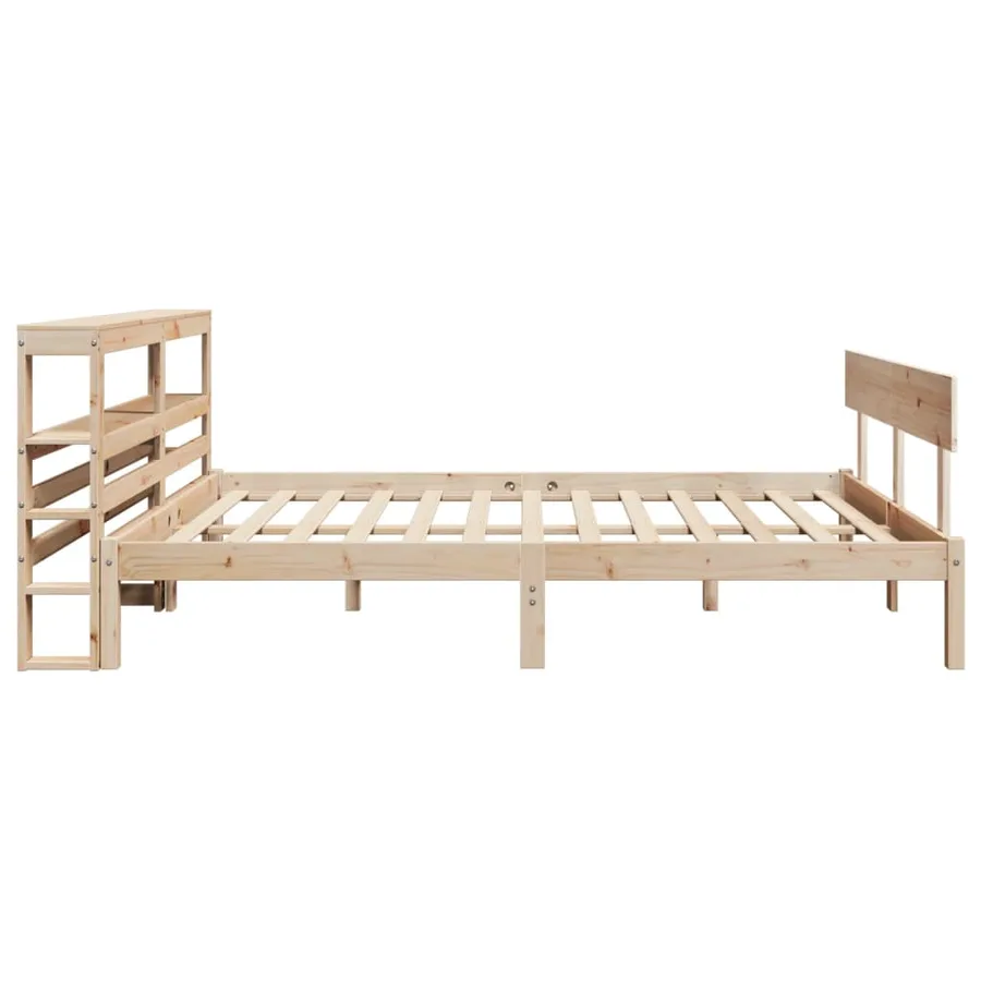 Cadre de lit sans matelas 150x200 cm bois de pin massif - 5