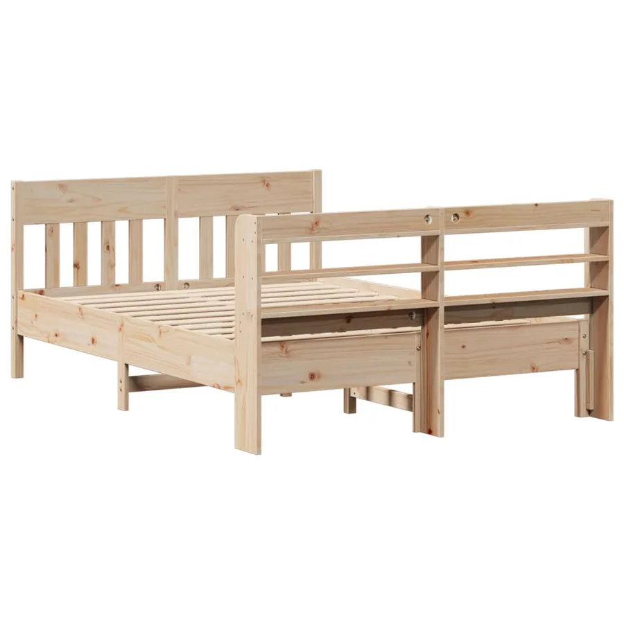 Cadre de lit sans matelas 160x200 cm bois massif de pin - 6