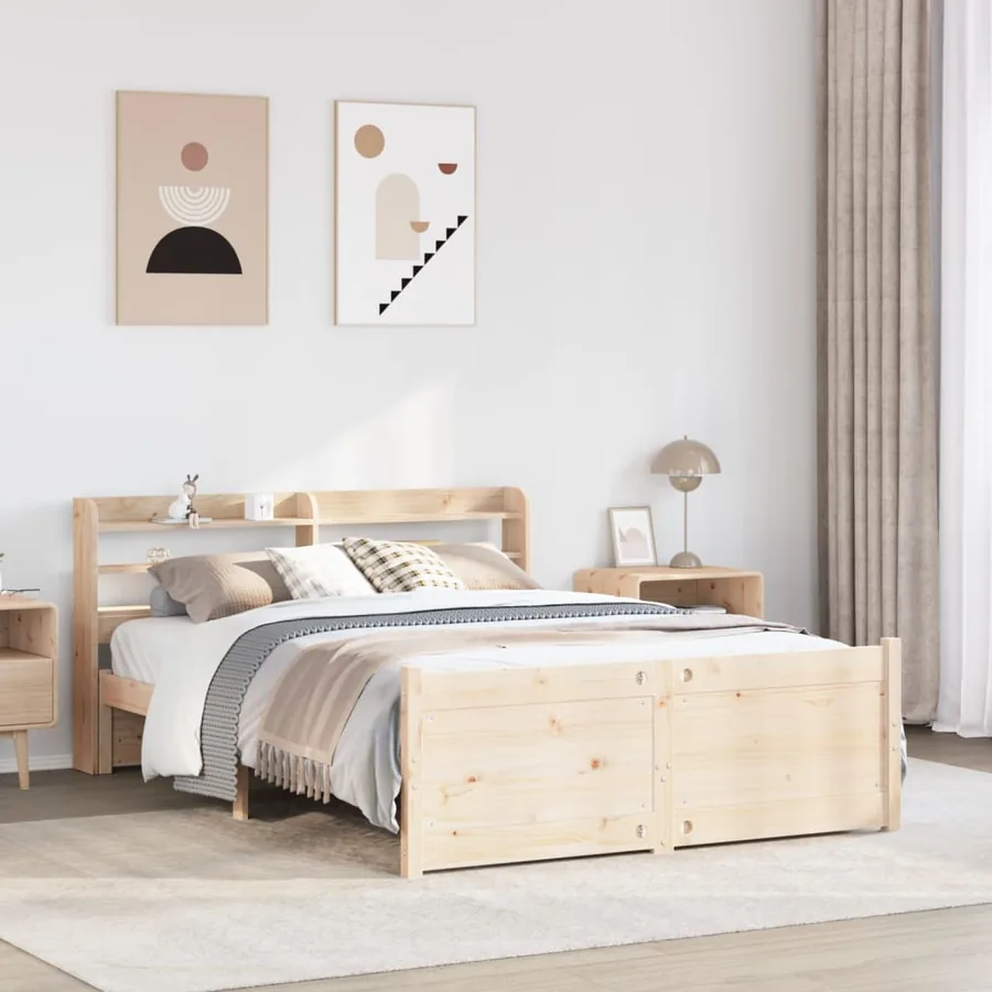 Cadre de lit avec tête de lit sans matelas 160x200 cm
