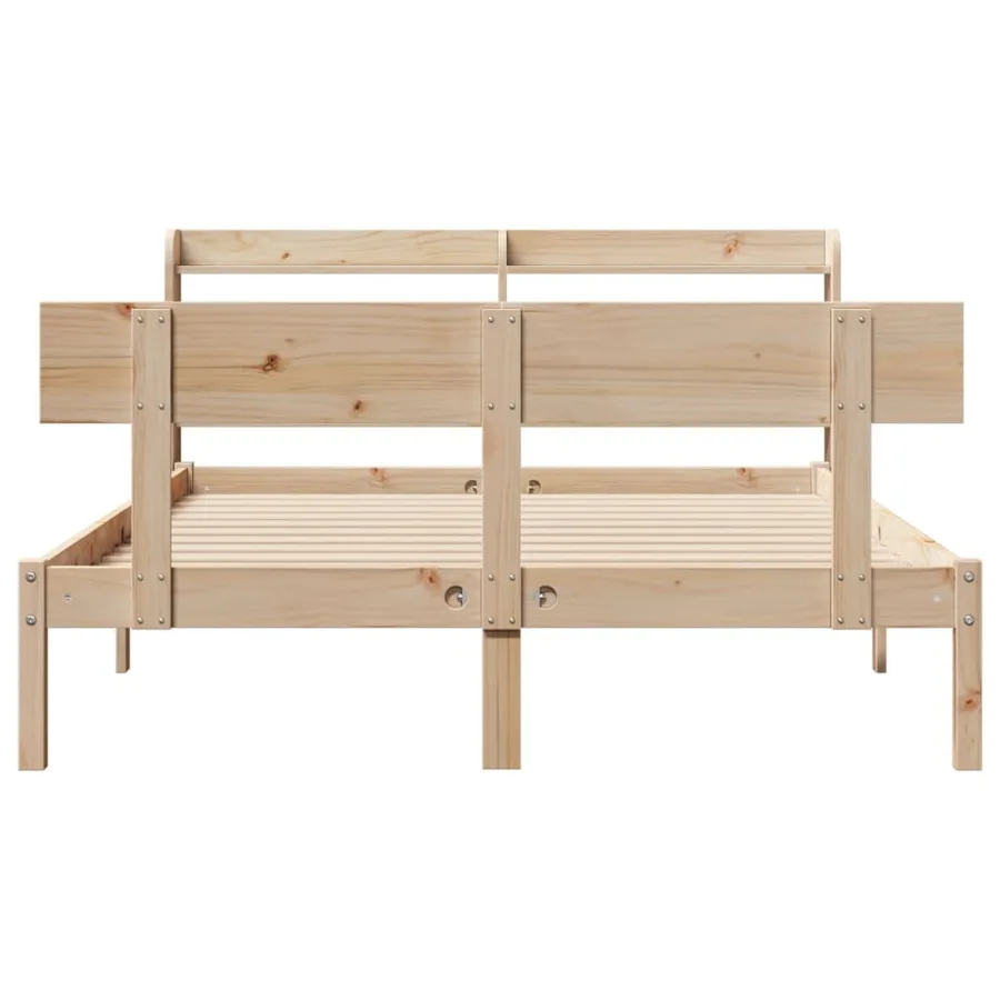 Cadre de lit sans matelas 160x200 cm bois massif de pin - 4