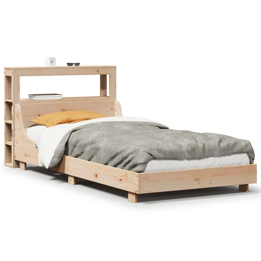 Cadre de lit sans matelas 90x190 cm bois de pin massif - 2