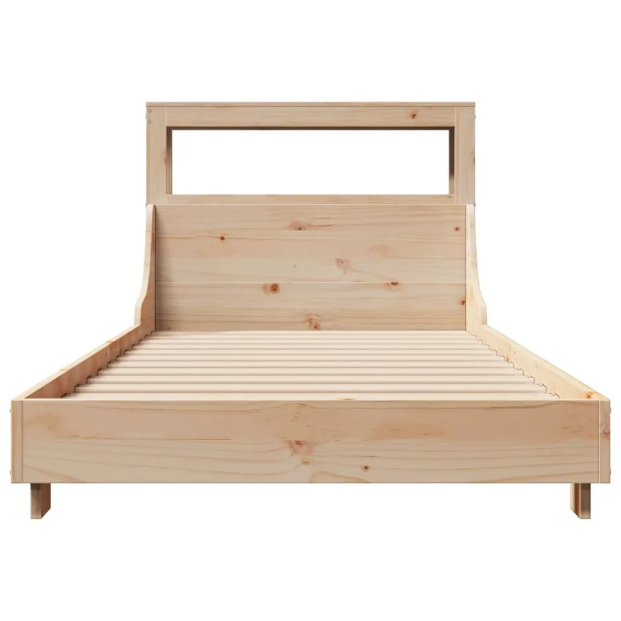 Cadre de lit sans matelas 90x190 cm bois de pin massif - 4