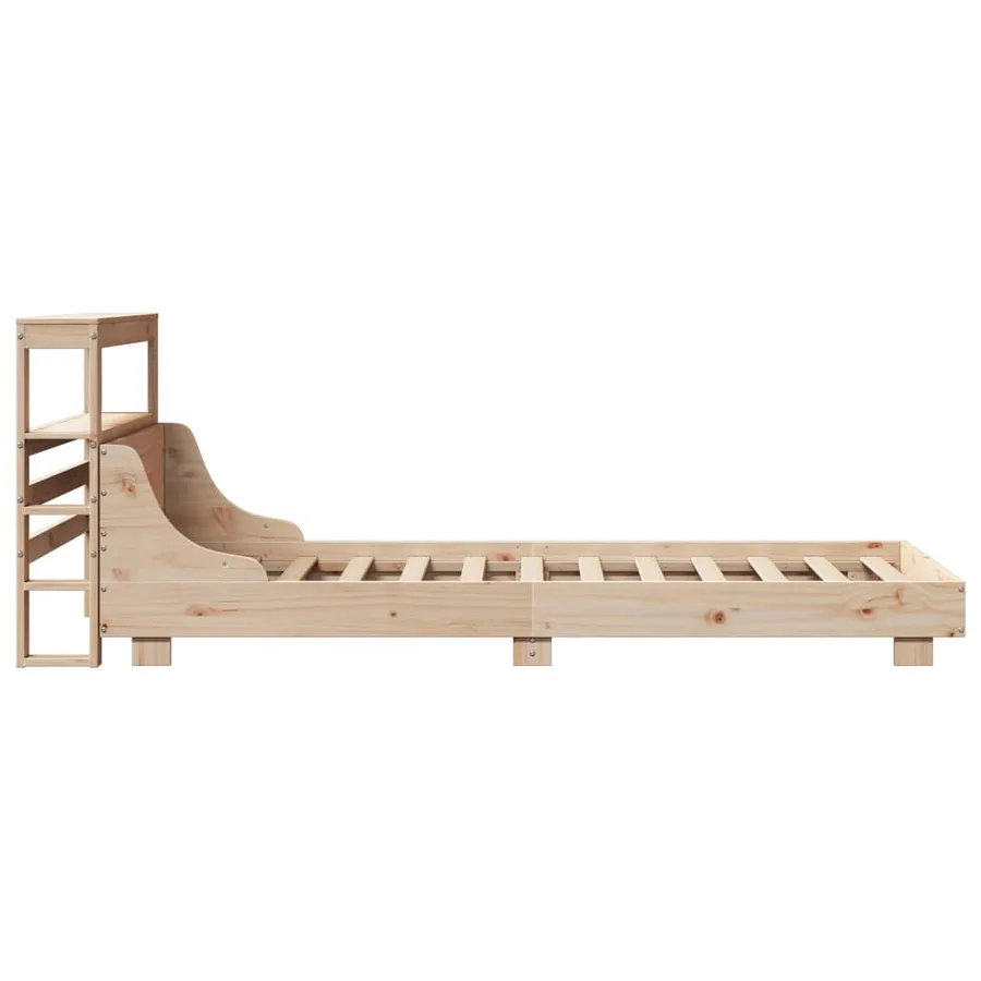 Cadre de lit sans matelas 90x190 cm bois de pin massif - 5