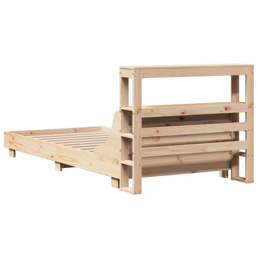 Cadre de lit sans matelas 90x190 cm bois de pin massif - 6