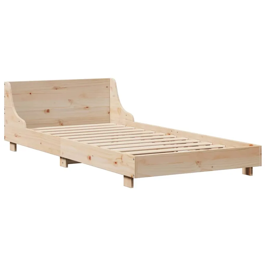 Cadre de lit sans matelas 90x190 cm bois de pin massif - 7