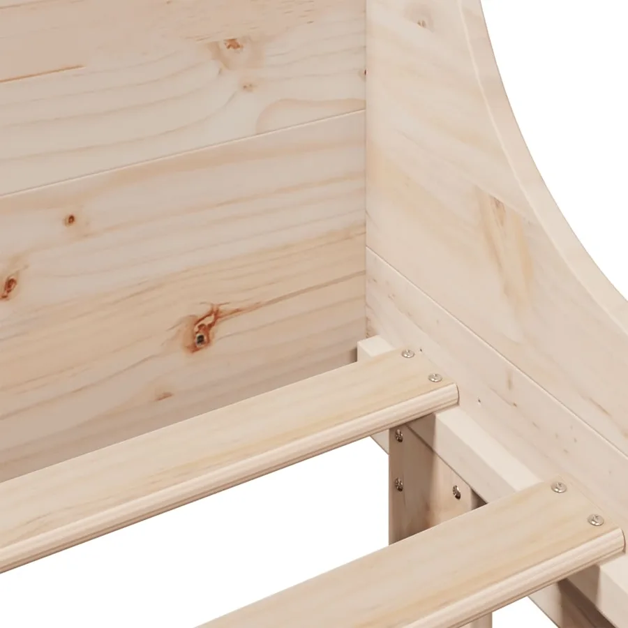 Cadre de lit sans matelas 90x190 cm bois de pin massif - 9