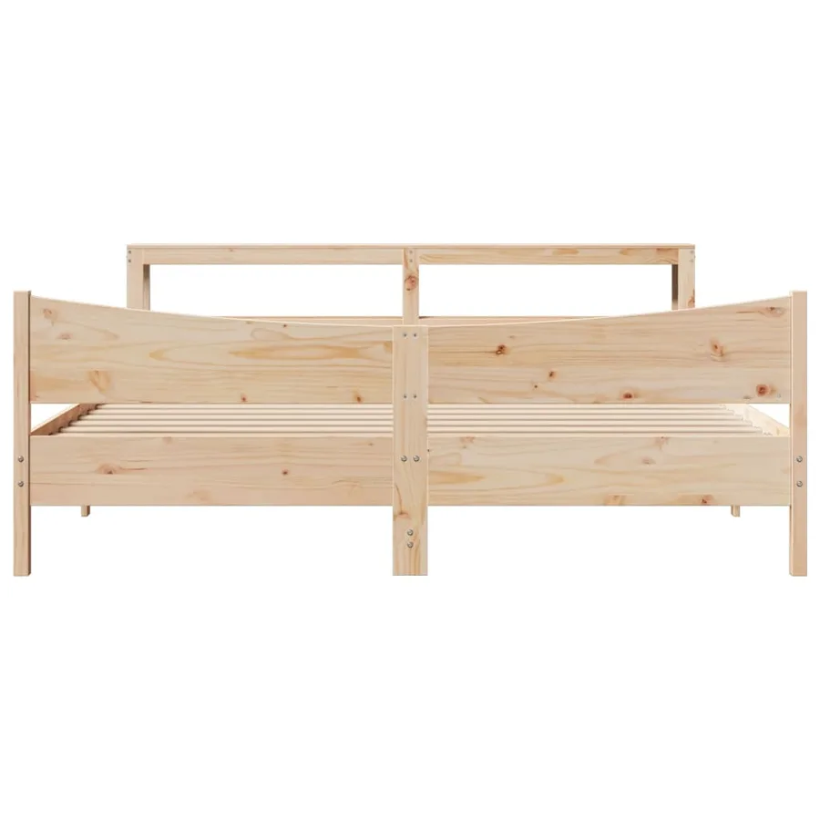 Cadre de lit avec tête de lit 180x200 cm bois de pin massif - 4