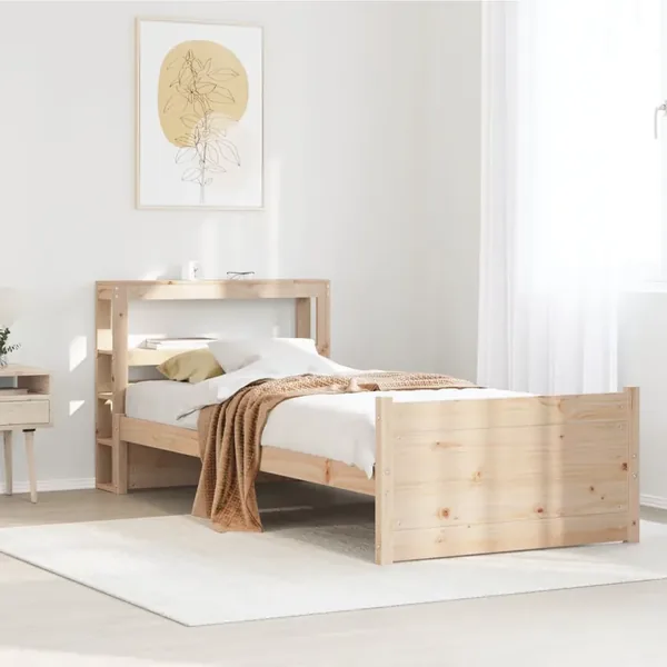 Cadre de lit avec tête de lit sans matelas 90x200 cm