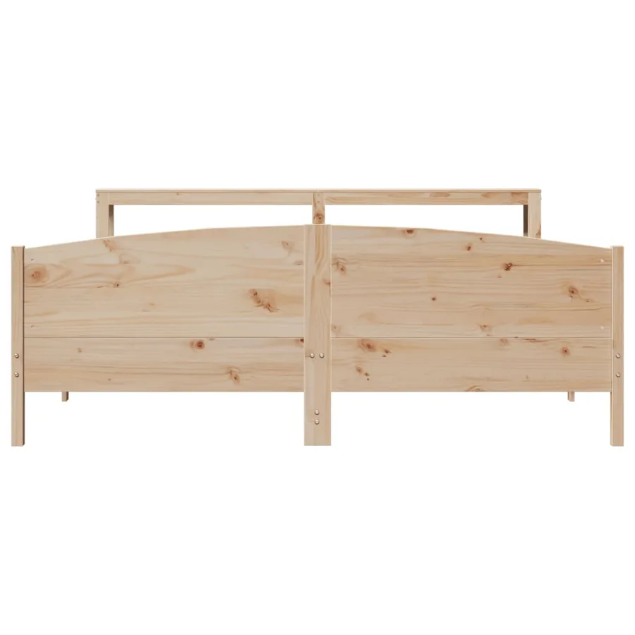 Cadre de lit sans matelas 180x200 cm bois massif de pin - 4