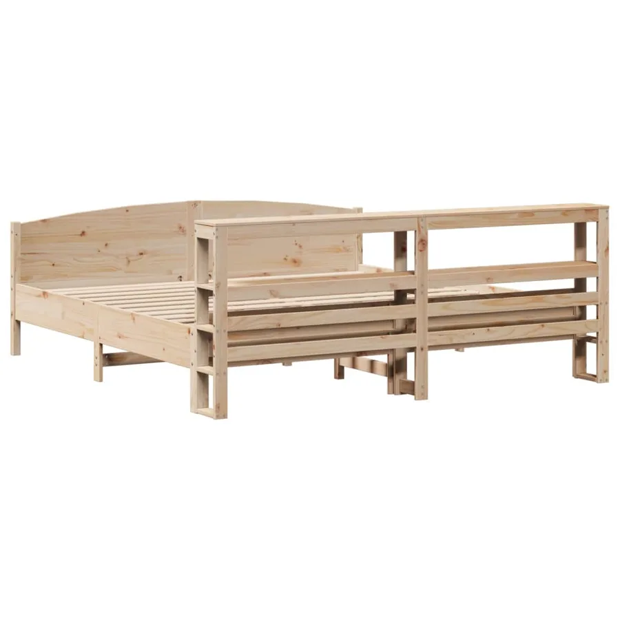 Cadre de lit sans matelas 180x200 cm bois massif de pin - 6