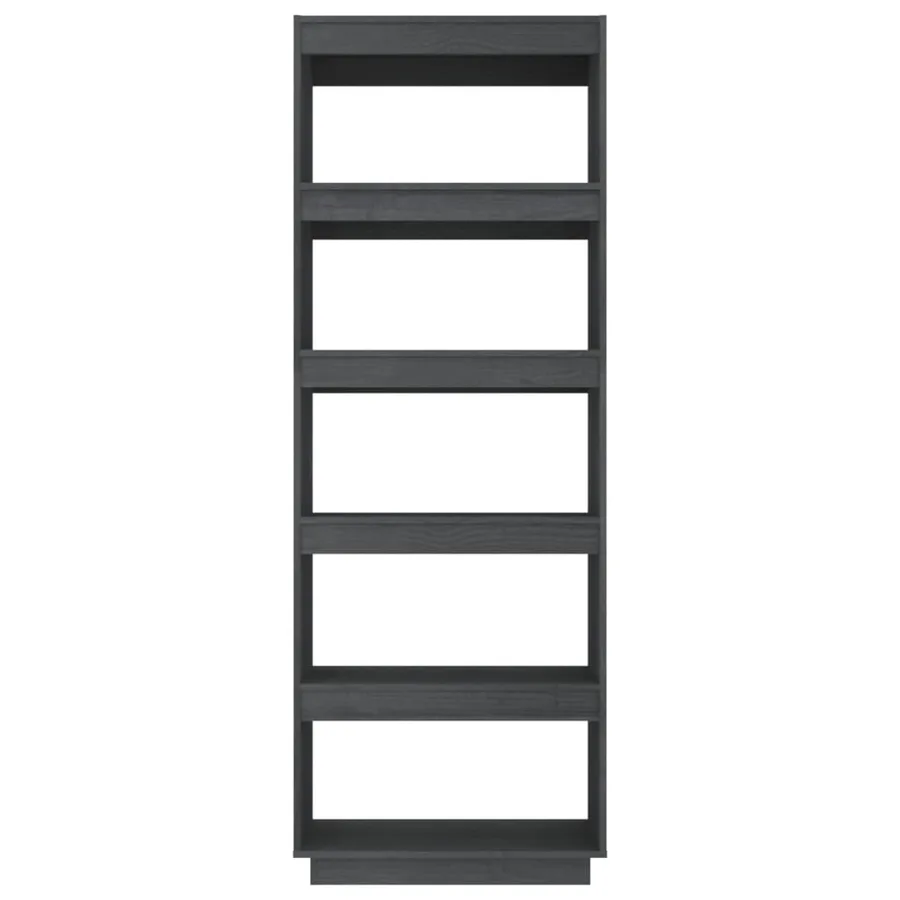 Bibliothèque/Séparateur de pièce Gris 60x35x167 cm Pin massif - 5