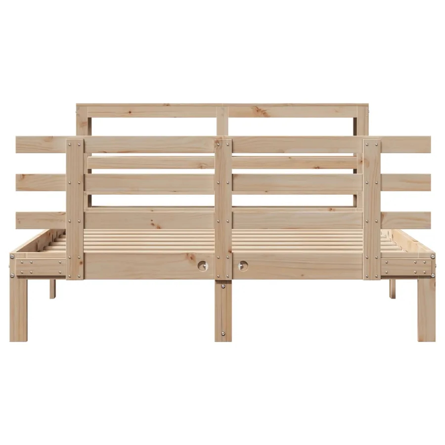 Cadre de lit avec tête de lit sans matelas 120x200 cm - 4