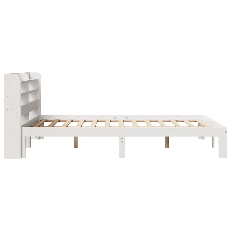 Cadre de lit avec tête de lit sans matelas blanc 120x200 cm - 5