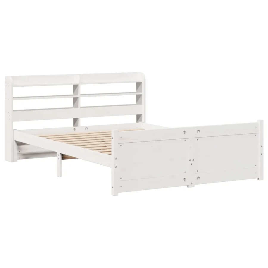 Cadre de lit avec tête de lit sans matelas blanc 120x190 cm - 3