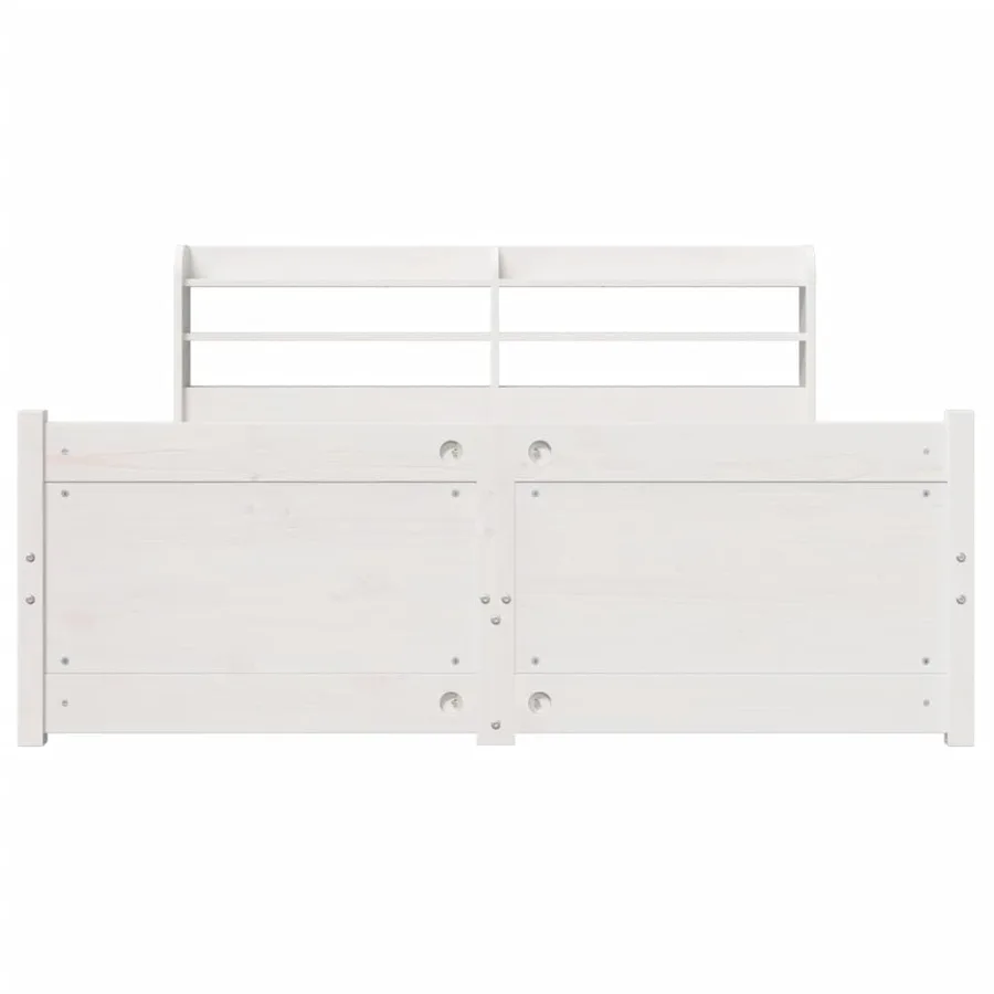 Cadre de lit avec tête de lit sans matelas blanc 120x190 cm - 4