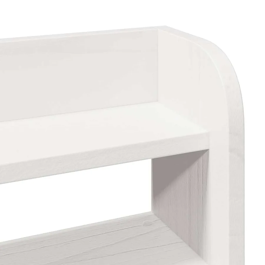 Cadre de lit sans matelas blanc 120x190 cm bois de pin massif - 10