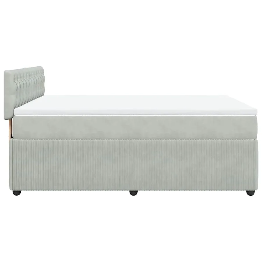 Sommier à lattes de lit et matelas Gris clair 160x200cm Velours - 7