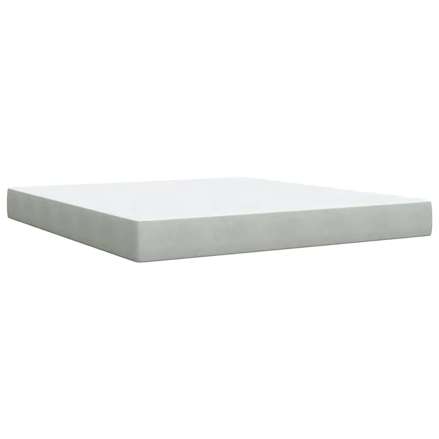 Sommier à lattes de lit et matelas Gris clair 180x200cm Velours - 10