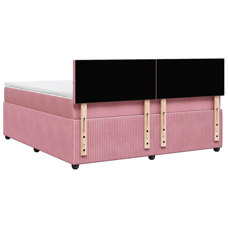 Sommier à lattes de lit avec matelas Rose 180x200 cm Velours - 10