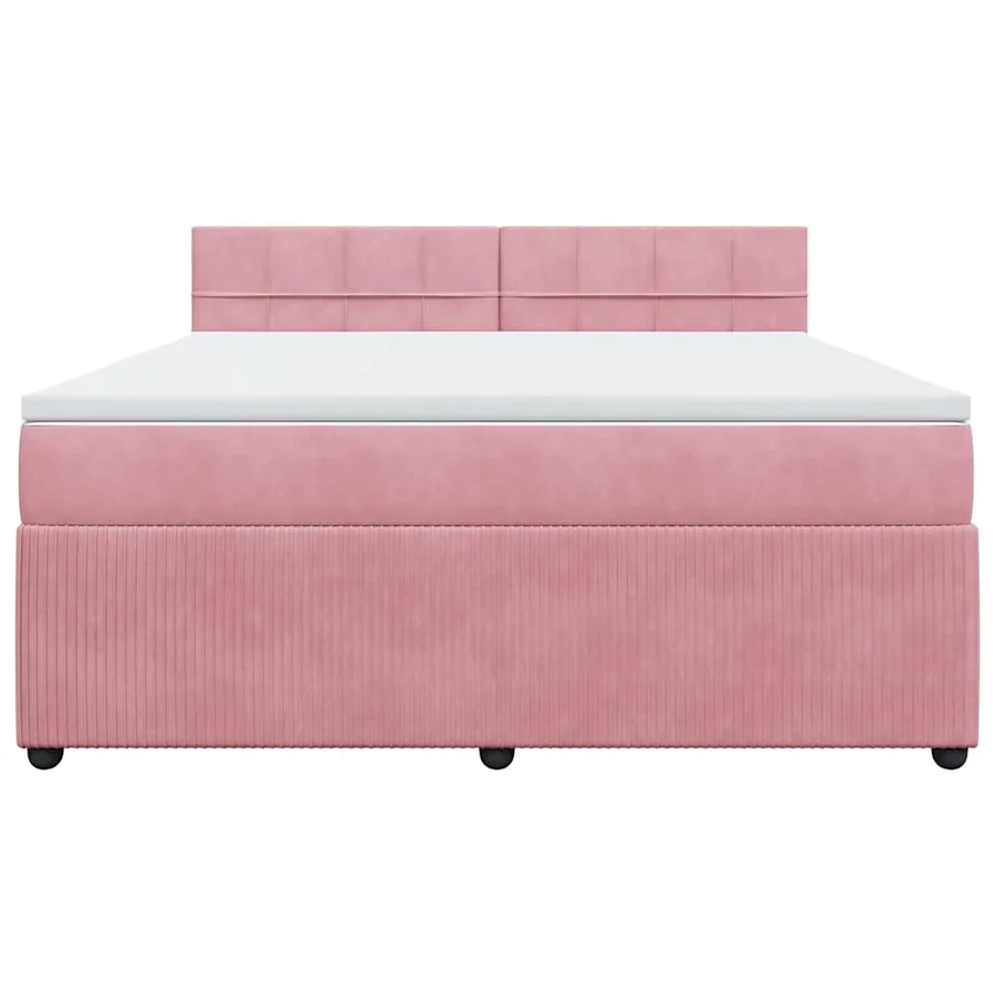 Sommier à lattes de lit avec matelas Rose 180x200 cm Velours - 4