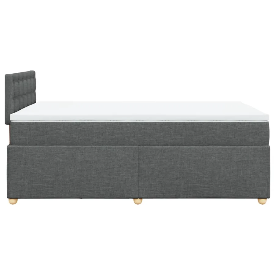 Sommier à lattes de lit avec matelas Gris foncé 120x200cm Tissu - 7