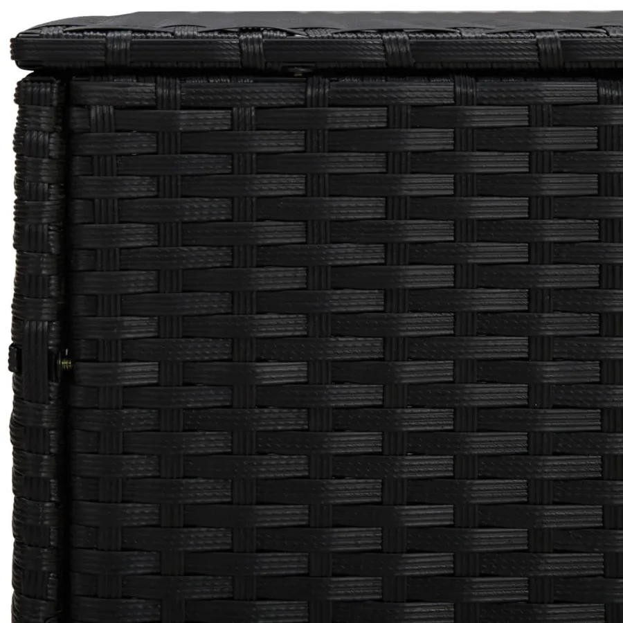 Tables d'appoint de jardin 3 pcs noir résine tressée - 6