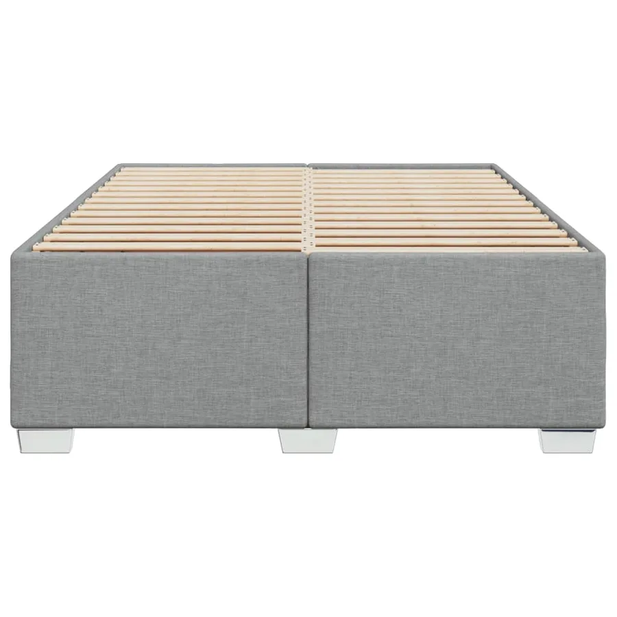Cadre de lit sans matelas gris clair 140x200 cm tissu - 4