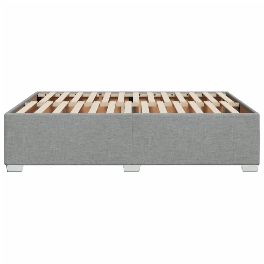 Cadre de lit sans matelas gris clair 140x200 cm tissu - 5